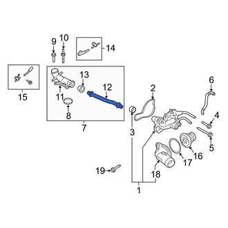 Lincoln OE - Left Engine Coolant Pipe