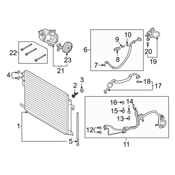 A/C Condenser Mount Bolt