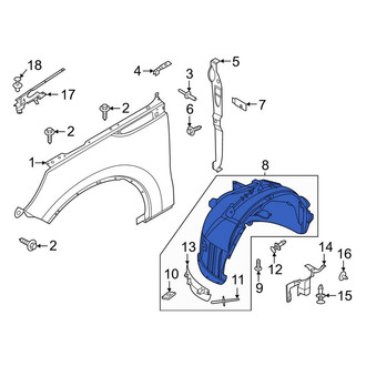 Lincoln OE - Front Left Fender Splash Shield