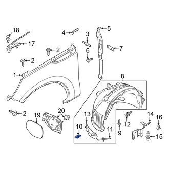 Lincoln OE - Fender Liner Nut