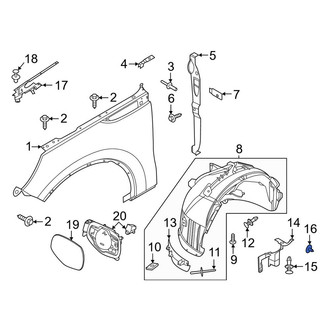 Lincoln OE - Fender Liner Extension Nut