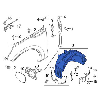 Lincoln OE - Front Right Fender Splash Shield