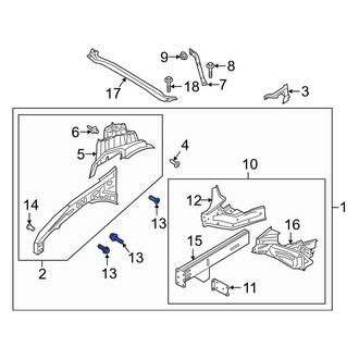 Lincoln OE - Frame Side Member Reinforcement Bolt