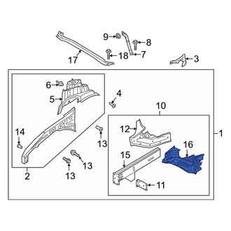 Lincoln OE - Front Right Lower Frame Side Member Reinforcement