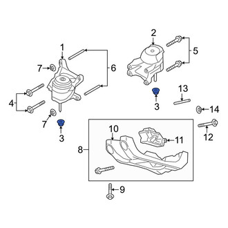 Lincoln OE - Right Engine Mount Nut