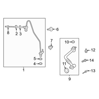 Lincoln OE - Engine - Turbocharger & Components (Oil Cooling Lines)