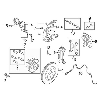Lincoln OE - Front Suspension - Brake Components (RWD)