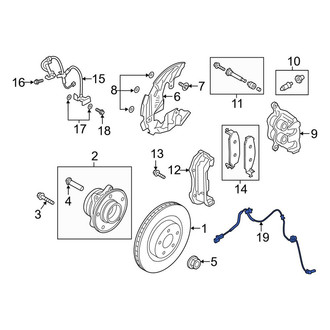 Lincoln OE - Front ABS Wheel Speed Sensor