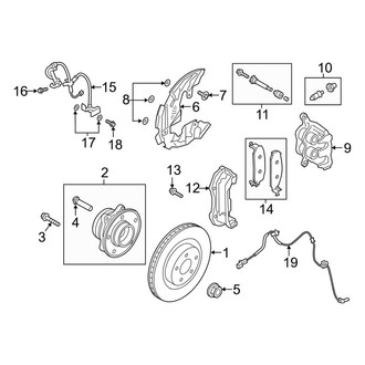 Lincoln OE - Front Suspension - Brake Components