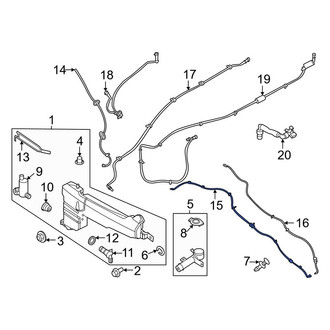 Lincoln OE - Front Windshield Washer Hose