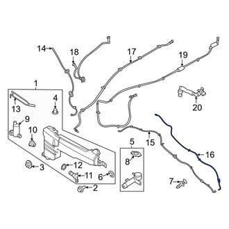 Lincoln OE - Front Windshield Washer Hose