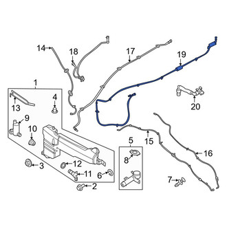 Lincoln OE - Front Windshield Washer Hose