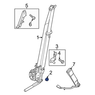 Lincoln OE - Seat Belt Lap and Shoulder Belt Nut