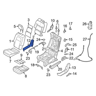 Lincoln OE - Center Right Outer Seat Trim Panel