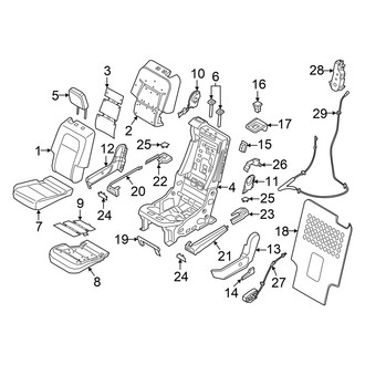 Lincoln OE - Seats & Tracks - Second Row Seats (3 Individual Seats, Driver Side, Outer Seats)