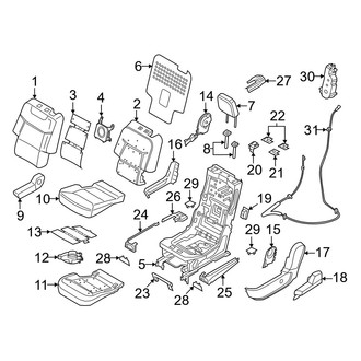 Lincoln OE - Seats & Tracks - Second Row Seats (Captains Seats, Passenger Side), (Black Label / Black Label Grand Touring / Grand Touring / Reserve)