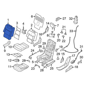 Lincoln OE - Center Left Seat Back Cushion Cover