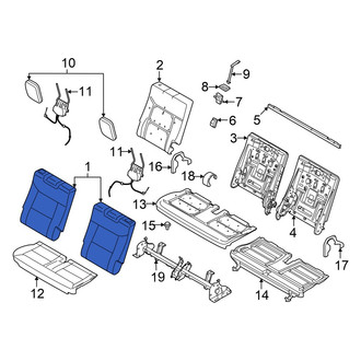 Lincoln OE - Center Right Seat Back Cushion Cover