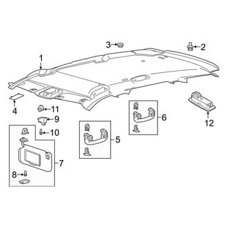 Lincoln OE - Roof - Interior Trim (W/O Sunroof), (Base / Reserve)