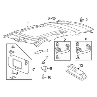 Lincoln OE - Roof - Interior Trim (With Sunroof)