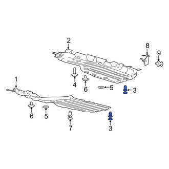 Lincoln OE - Floor Pan Splash Shield Rivet