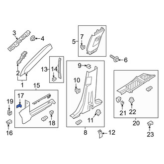 Lincoln OE - Front Door Sill Plate Clip