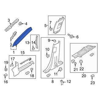 Lincoln OE - Left Body A-Pillar Trim Panel