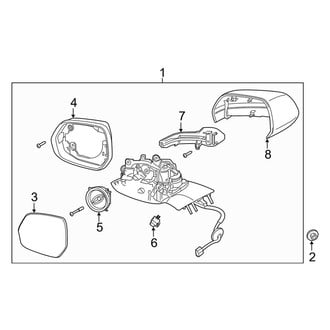 Lincoln OE - Front Door - Outside Mirrors (W/O Side Camera), (Base)