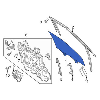 Lincoln OE - Front Left Door Glass