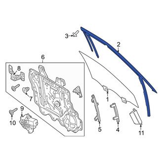 Lincoln OE - Front Left Window Channel