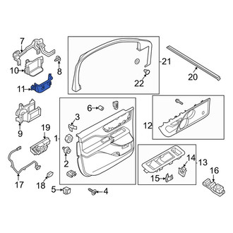 Lincoln OE - Rear Left Inner Door Trim Panel Pocket