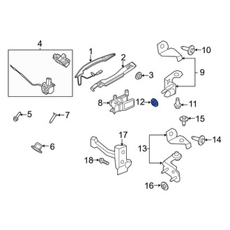 Lincoln OE - Lower Door Hinge Nut