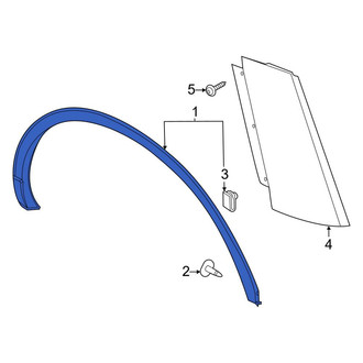 Lincoln OE - Rear Right Wheel Arch Molding