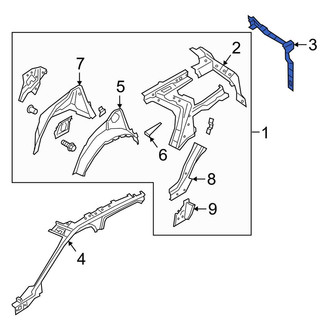 Lincoln OE - Rear Left Quarter Panel Gutter