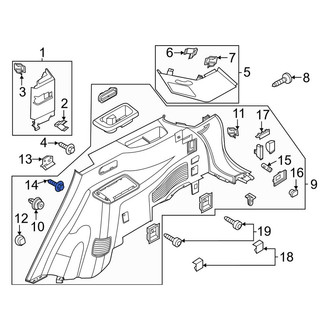 Lincoln OE - Right Quarter Panel Trim Panel Screw