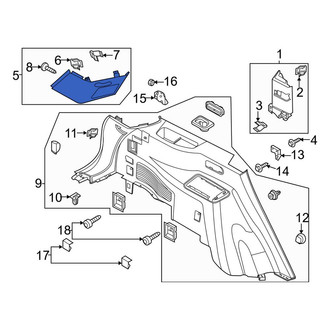 Lincoln OE - Left Body D-Pillar Trim Panel