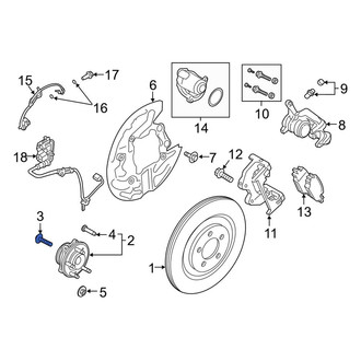 Lincoln OE - Axle Hub Mounting Bolt