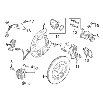 Lincoln OE - Rear Suspension - Brake Components