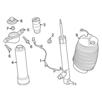 Lincoln OE - Rear Suspension - Shocks & Components (Independent Suspension, With Air Suspension), (Black Label / Black Label Grand Touring / Grand Touring / Reserve)