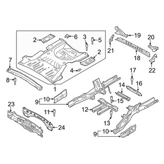 Lincoln OE - Rear Body & Floor - Rear Floor & Rails