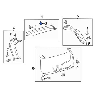 Lincoln OE - Lower Liftgate Trim Panel Clip