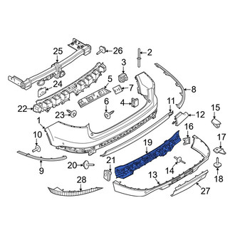 Lincoln OE - Rear Center Bumper Cover Support Rail