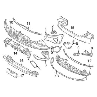 Lincoln OE - Front Bumper & Grille - Bumper & Components (W/O Appearance Package)
