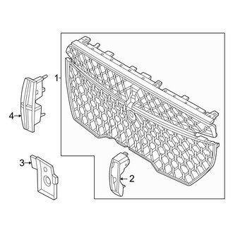 Lincoln OE - Front Bumper & Grille - Grille (With Appearance Package, One Piece), (Premiere)