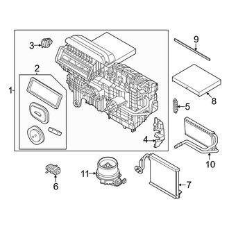 Lincoln OE - Air Conditioner & Heater - Evaporator & Heater Components