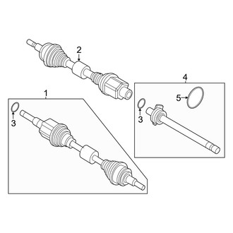 Lincoln OE - Front Suspension - Drive Axles (Gas)