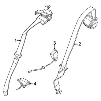 Lincoln OE - Restraint Systems - Rear Seat Belts