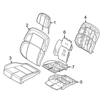 Lincoln OE - Seats & Tracks - Passenger Seat Components (8 Way, Covers and Pads), (Premiere / Reserve)