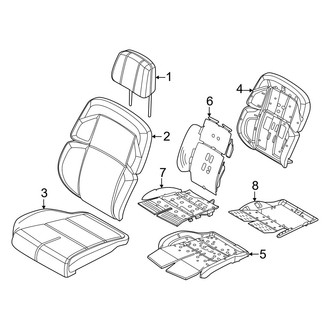 Lincoln OE - Seats & Tracks - Passenger Seat Components (24 Way, Covers and Pads), (Black Label / Reserve)
