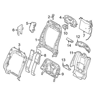 Lincoln OE - Seats & Tracks - Driver Seat Components (10 Way, Frame and Components Seat Back), (Premiere / Reserve)
